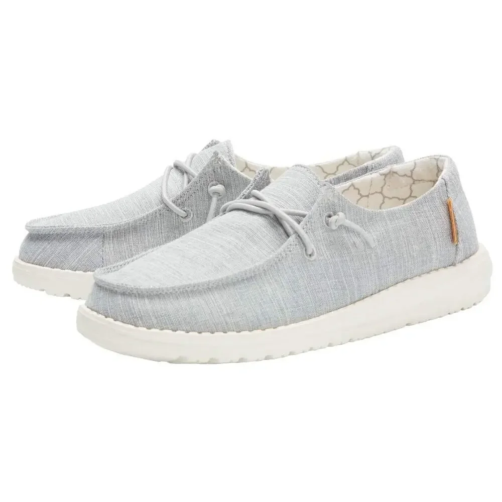 HEY DUDE GIRL'S WENDY TODDLER LINEN GREY SIZE 10 | GIRL’S SHOES |